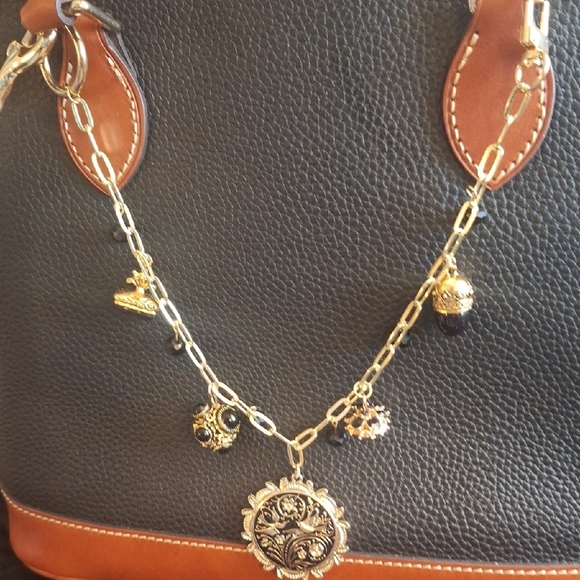 Gold Charm Bracelet with Black Accents - Picture 2 of 8